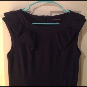 Banana Republic Navy Ruffle Shift Dress