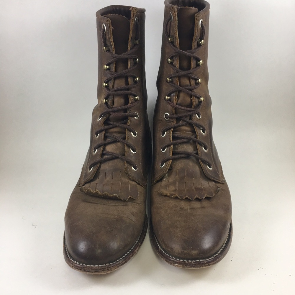 Justin Ladies Bay Apache Lacer Boots Womens sz 8 B