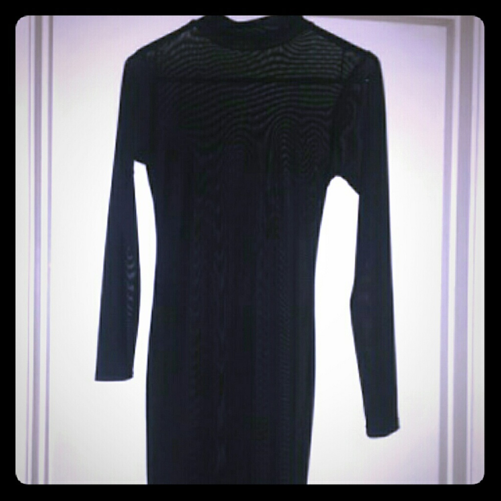 Forever 21 black mesh dress