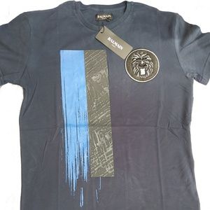 T-shirt Balmain Camouflage Vert Taille L - Neuf Avec Étiquettes - Style Urbain De Luxe