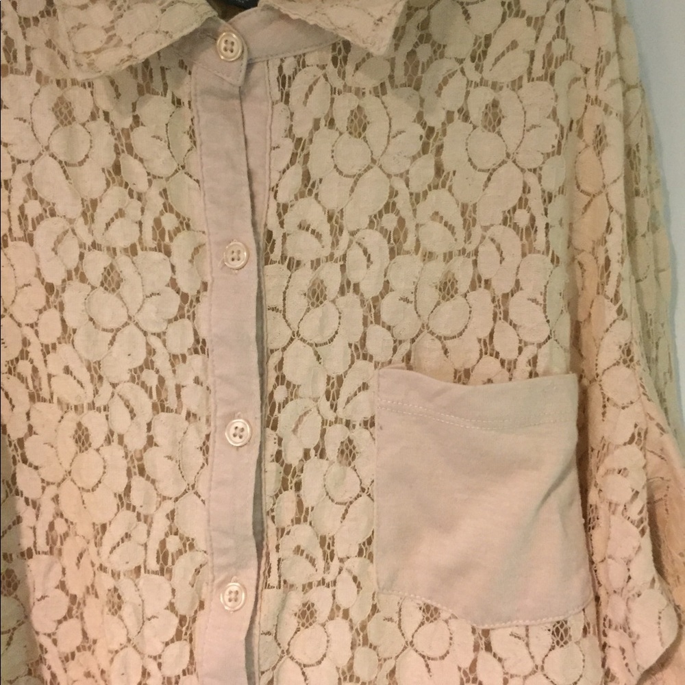 Lace button down - Picture 2 of 3