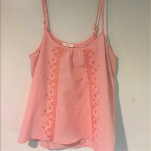 Pink lace tank