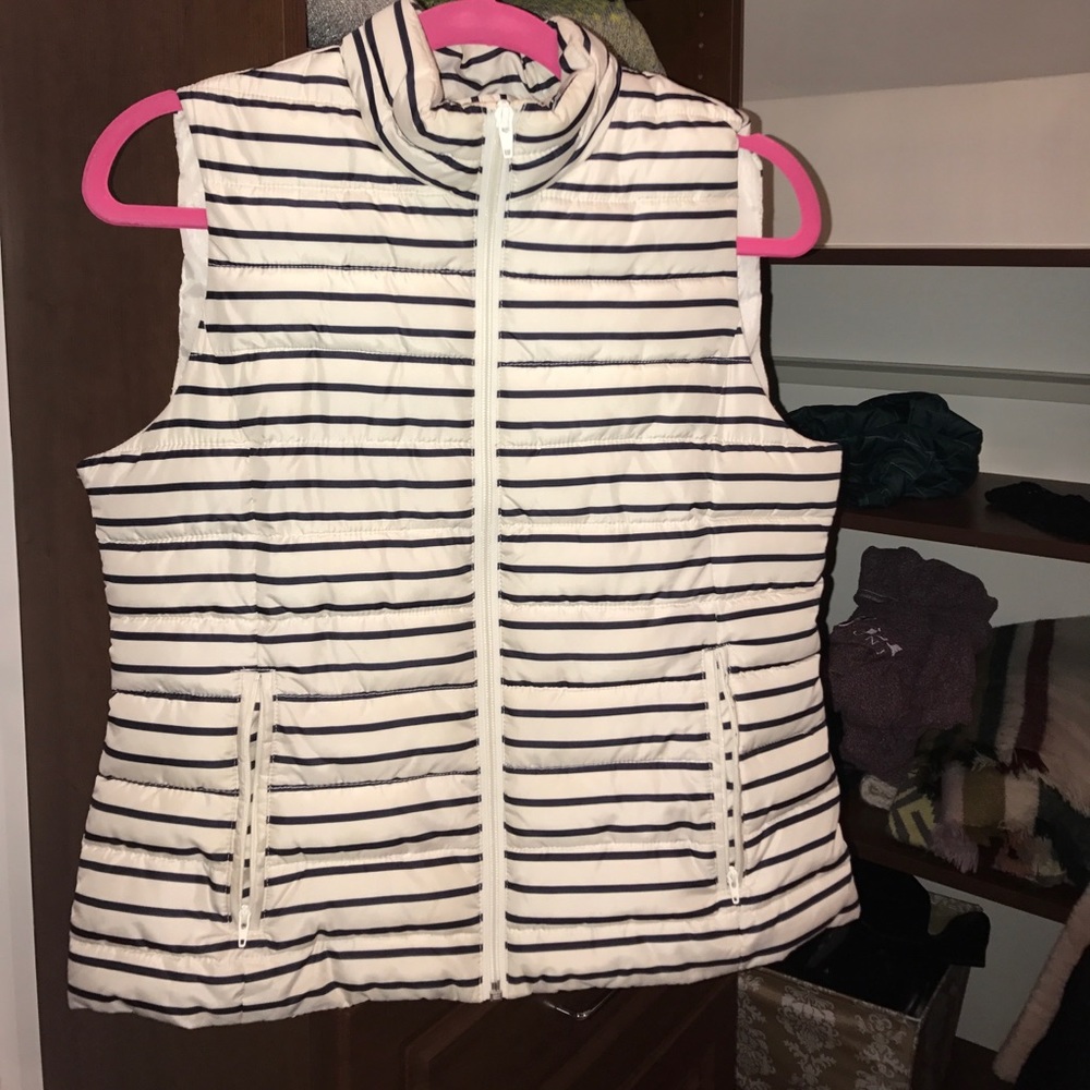 Colebrook down striped vest size M