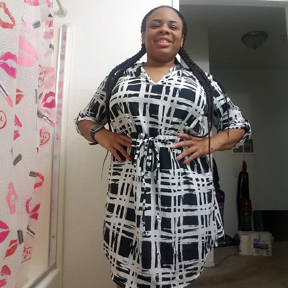 Black and white dress