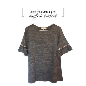 LOFT ruffle tshirt