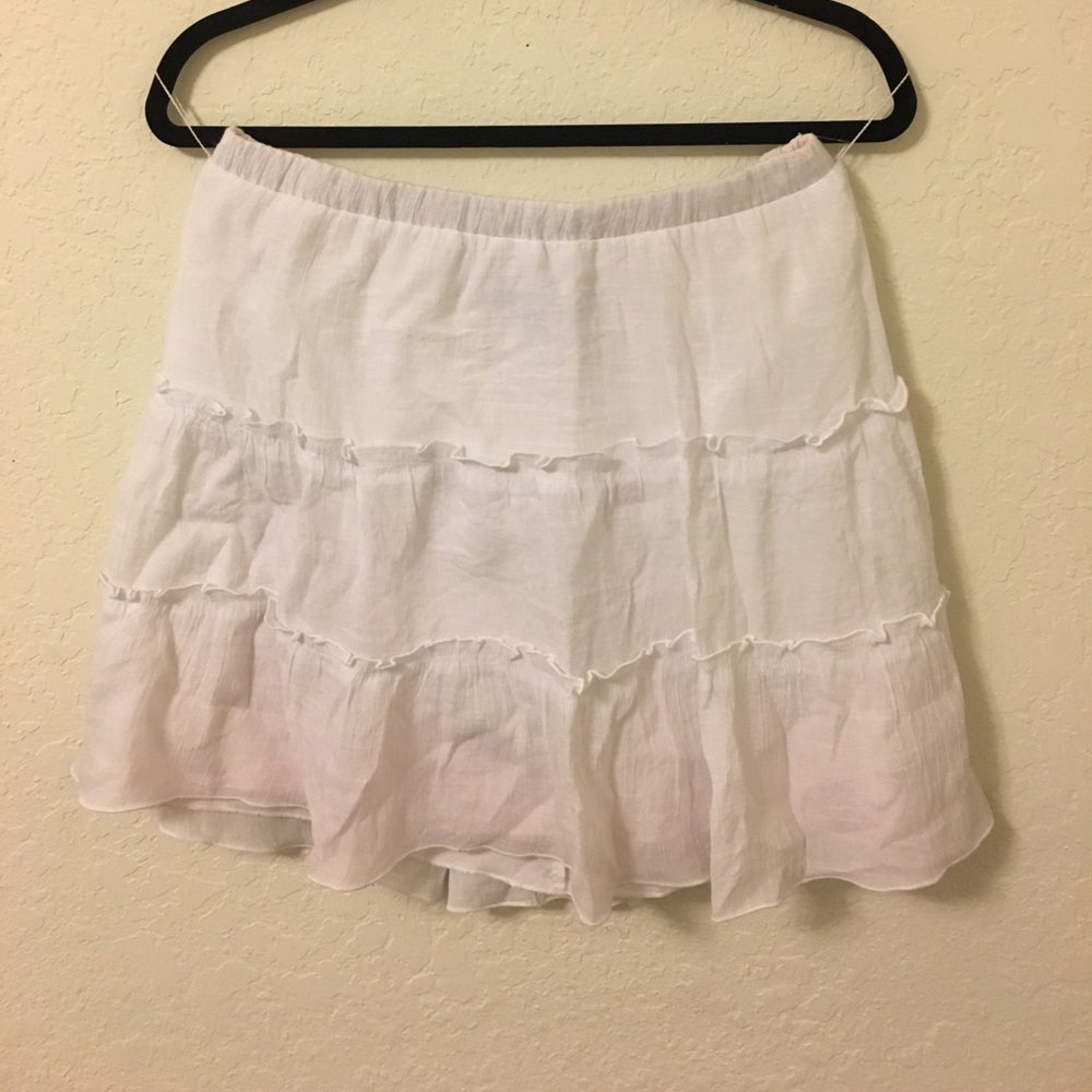 White Ruffled Skirt