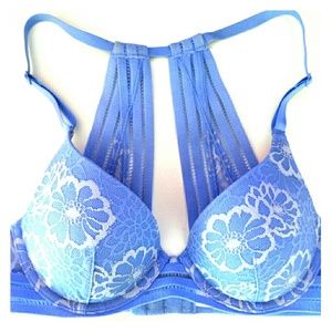 Lace racerback front closure demi bra