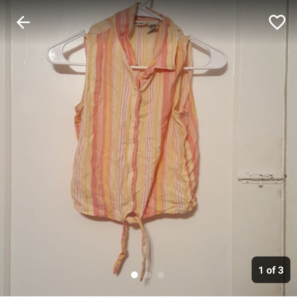 Warm colored striped  crop top