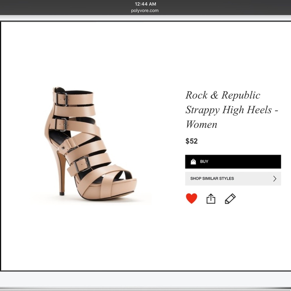 Rock&Republic Tan Strappy Heels