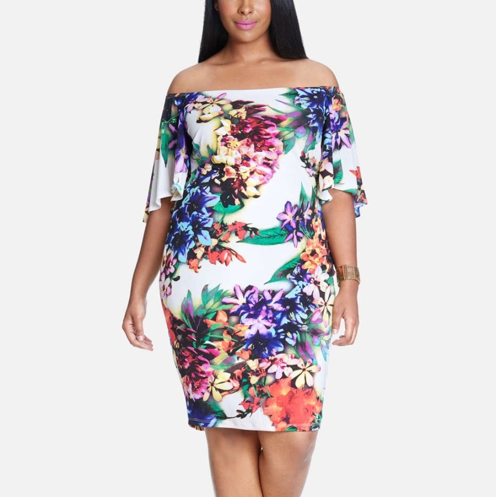 Fashion To Figure Floral Bodycon Dress - Size 3