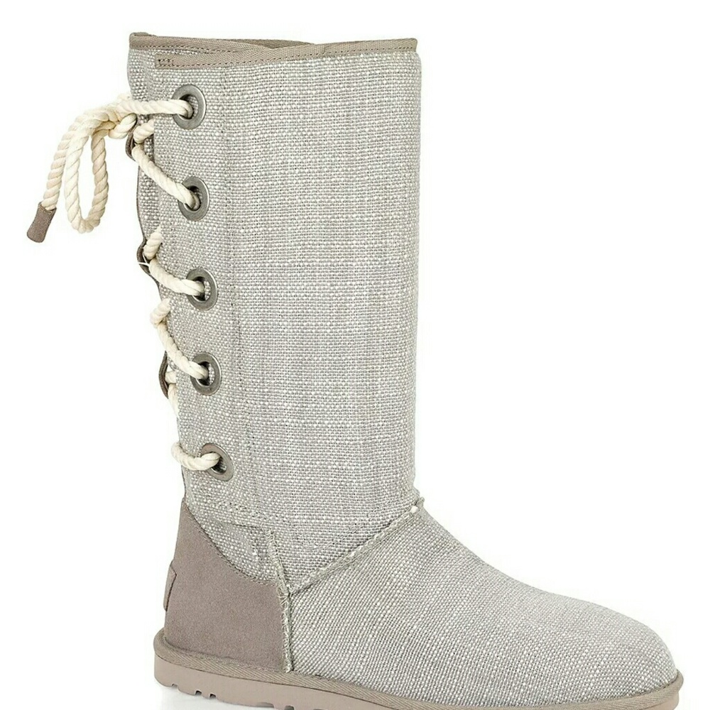 UGG Boots Harbour Canvas Tweed Rope Lace-up
