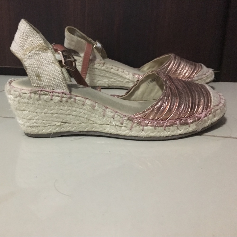 Rose gold shoes