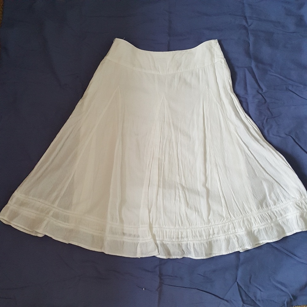Flowy midi skirt linen like cotton