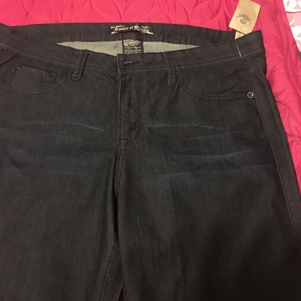 Blue rinse boot cut jeans