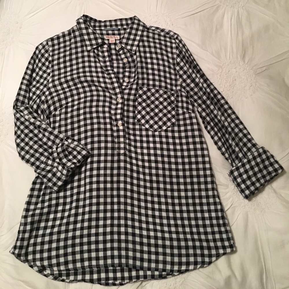 Merona gingham blouse