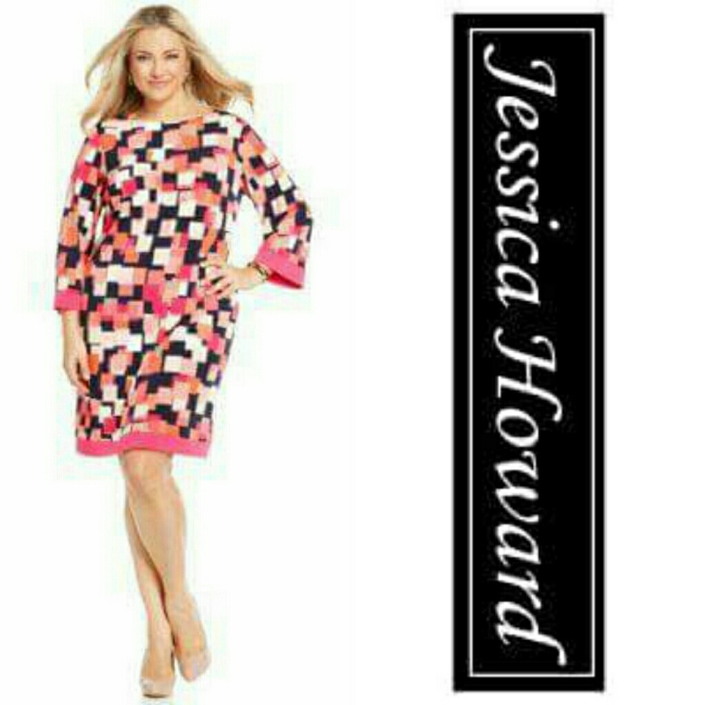 💎SALE💎Jessica Howard Cubism Shift Dress