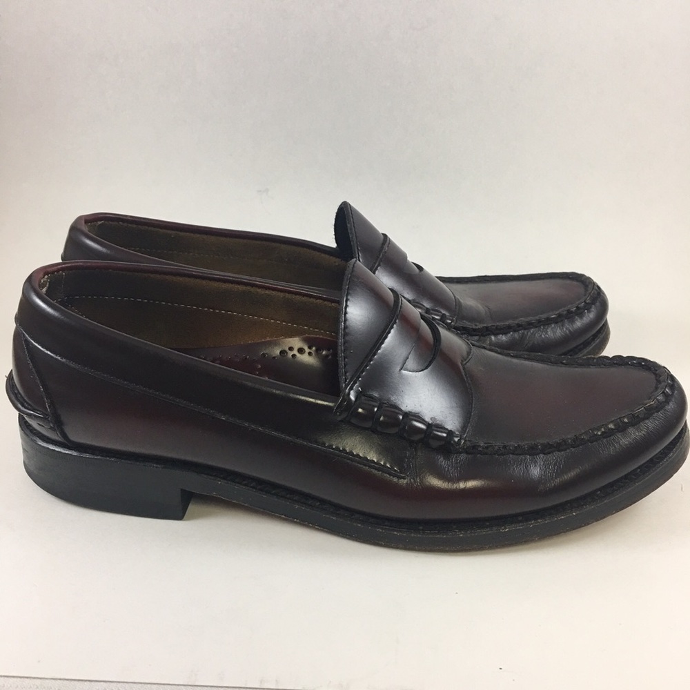 JOHNSTON MURPHY 7 B SKI-MOC BURGUNDY PENNY LOAFER