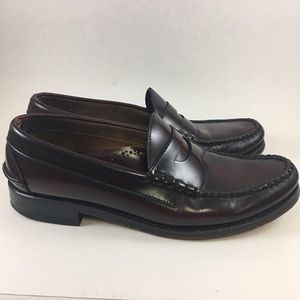 JOHNSTON MURPHY 7 B SKI-MOC BURGUNDY PENNY LOAFER