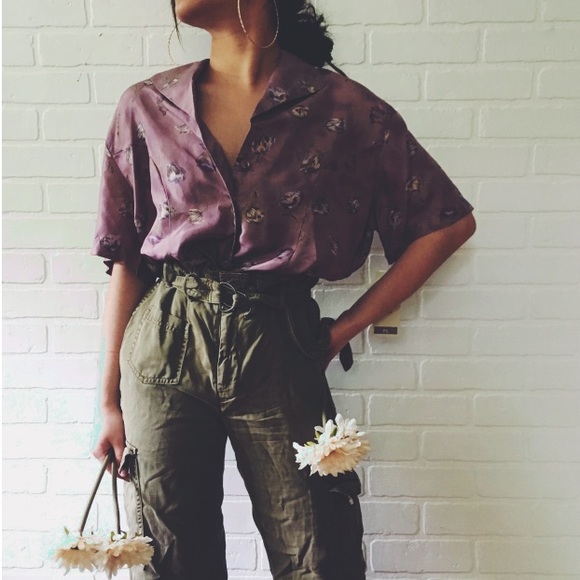 🚫SOLD🚫🆕 100% Silk Lavender Vintage Blouse - Picture 3 of 4