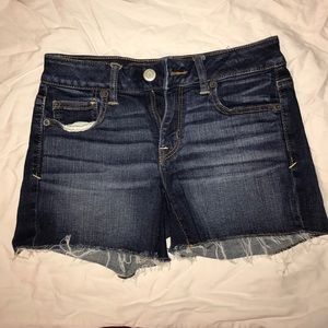 Super Stretch American Eagle Dark Jean Shorts