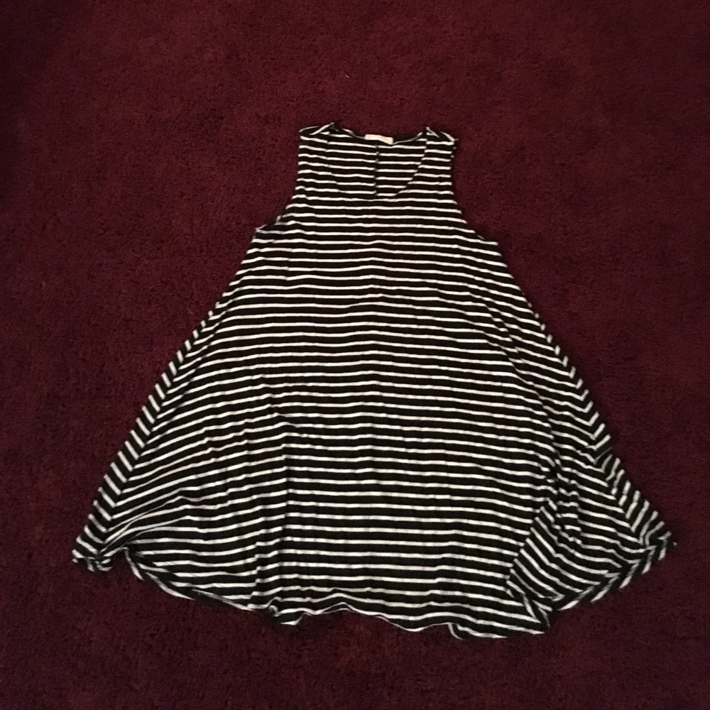 Poetry Black and white striped dress