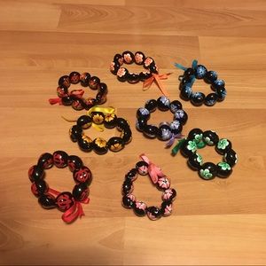 Assorted Handmade Kukui Nut Bracelets.