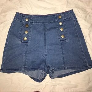 High Waisted Sailor/Nautical Themed shorts