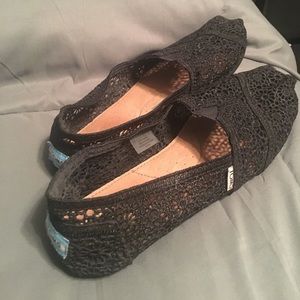 Black Crochet TOMS