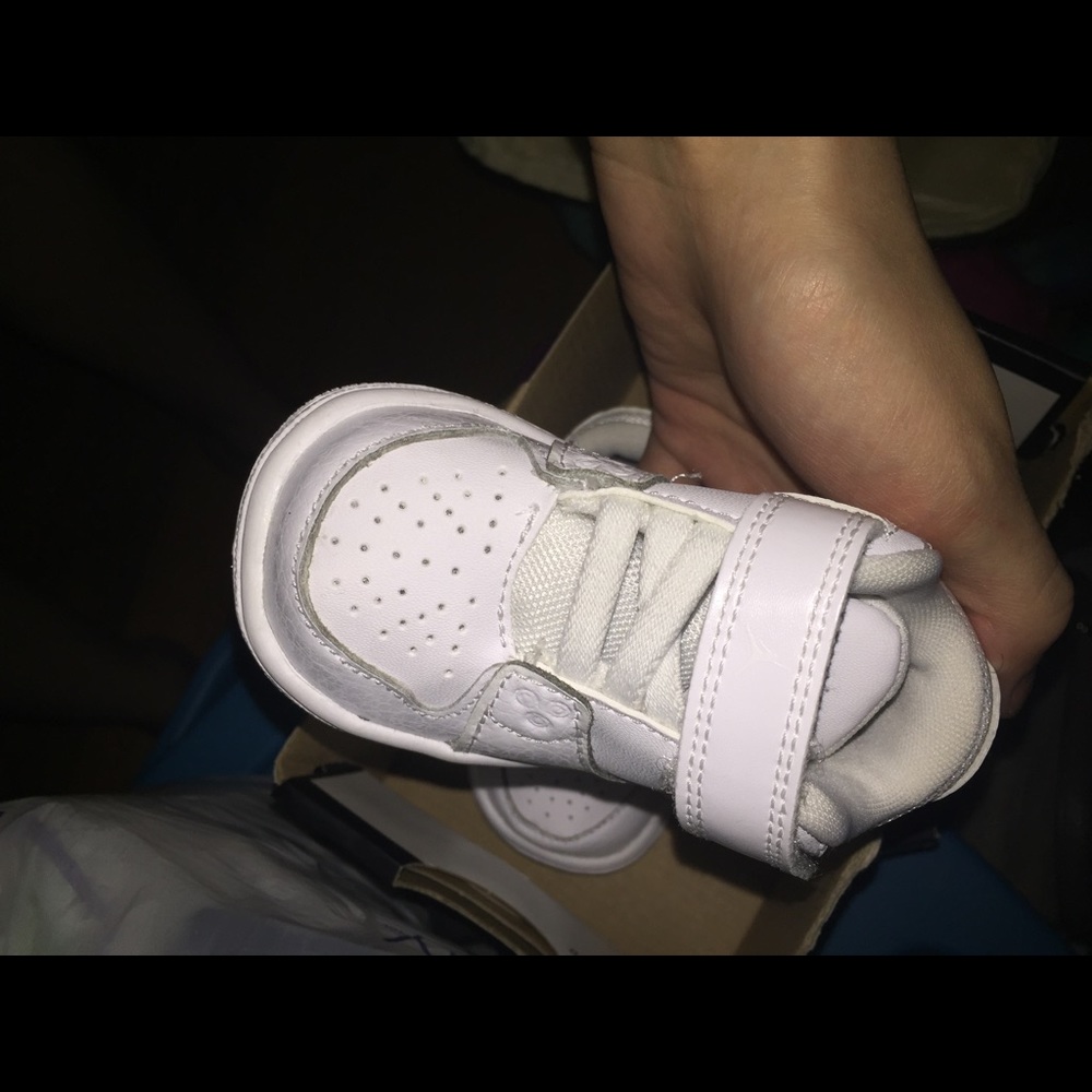 All white Jordan's
