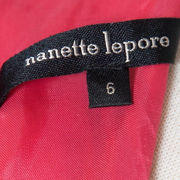 NANETTE LEPORE, Striped Ruffle Cocktail Dress - Picture 5 of 7