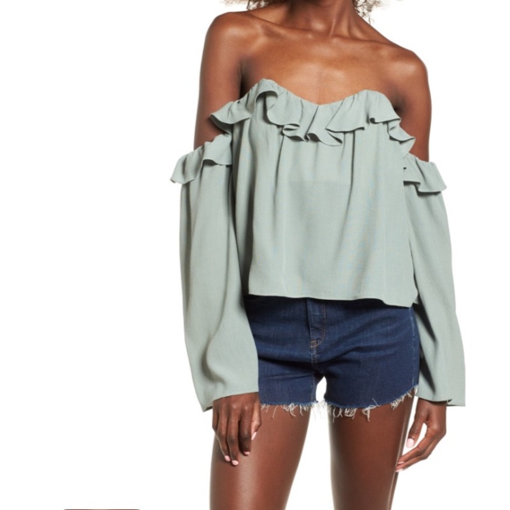Ruffle off shoulder blouse