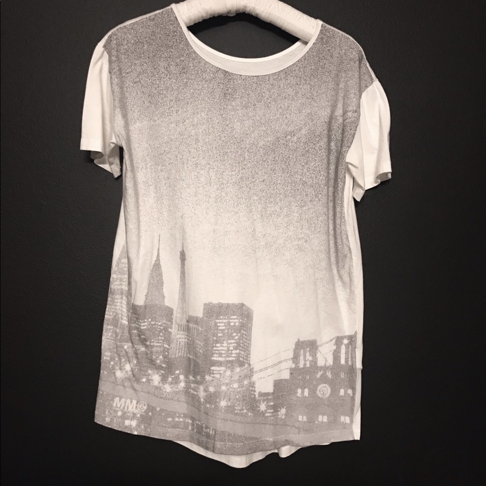 Maison Margiela MM6 skyline tee shirt sz L