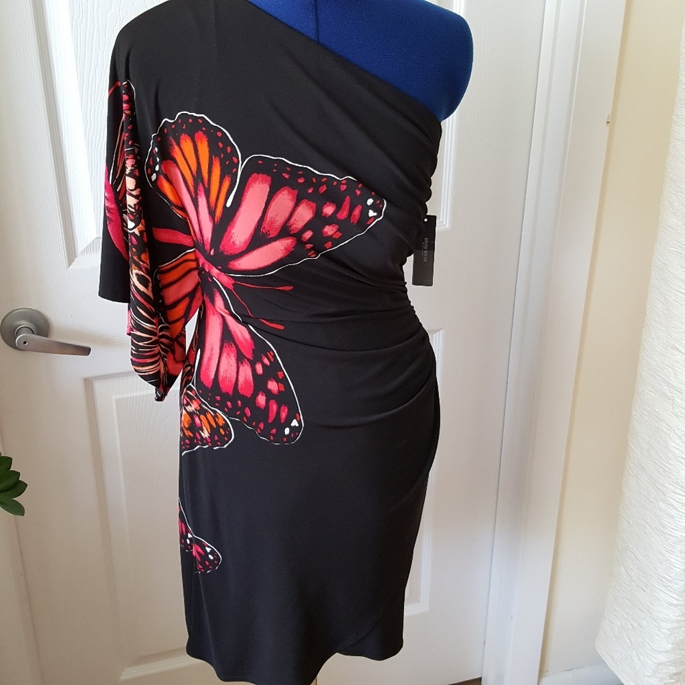 NWT one shoulder Asian dress