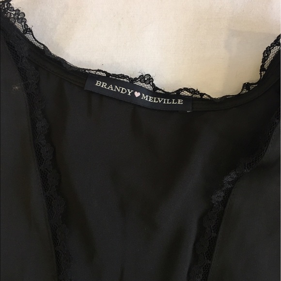 SOLD Brandy Melville Silky Nadina Top Black - Picture 3 of 3