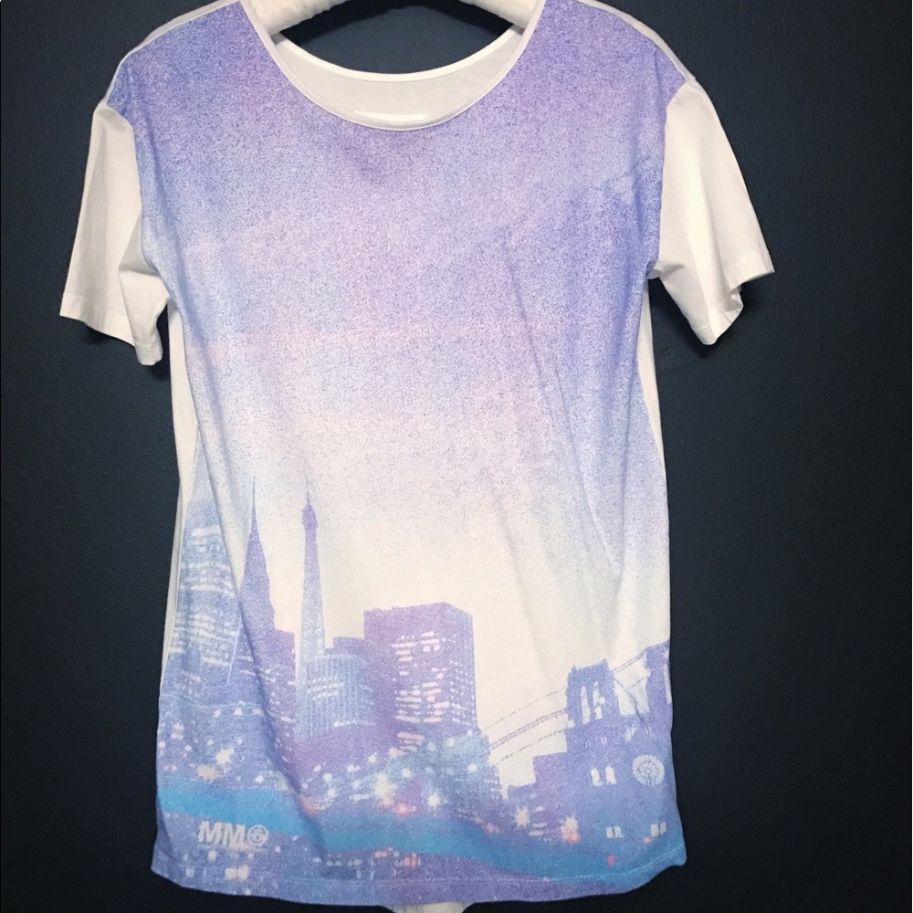Maison Margiela MM6 skyline tee shirt sz L