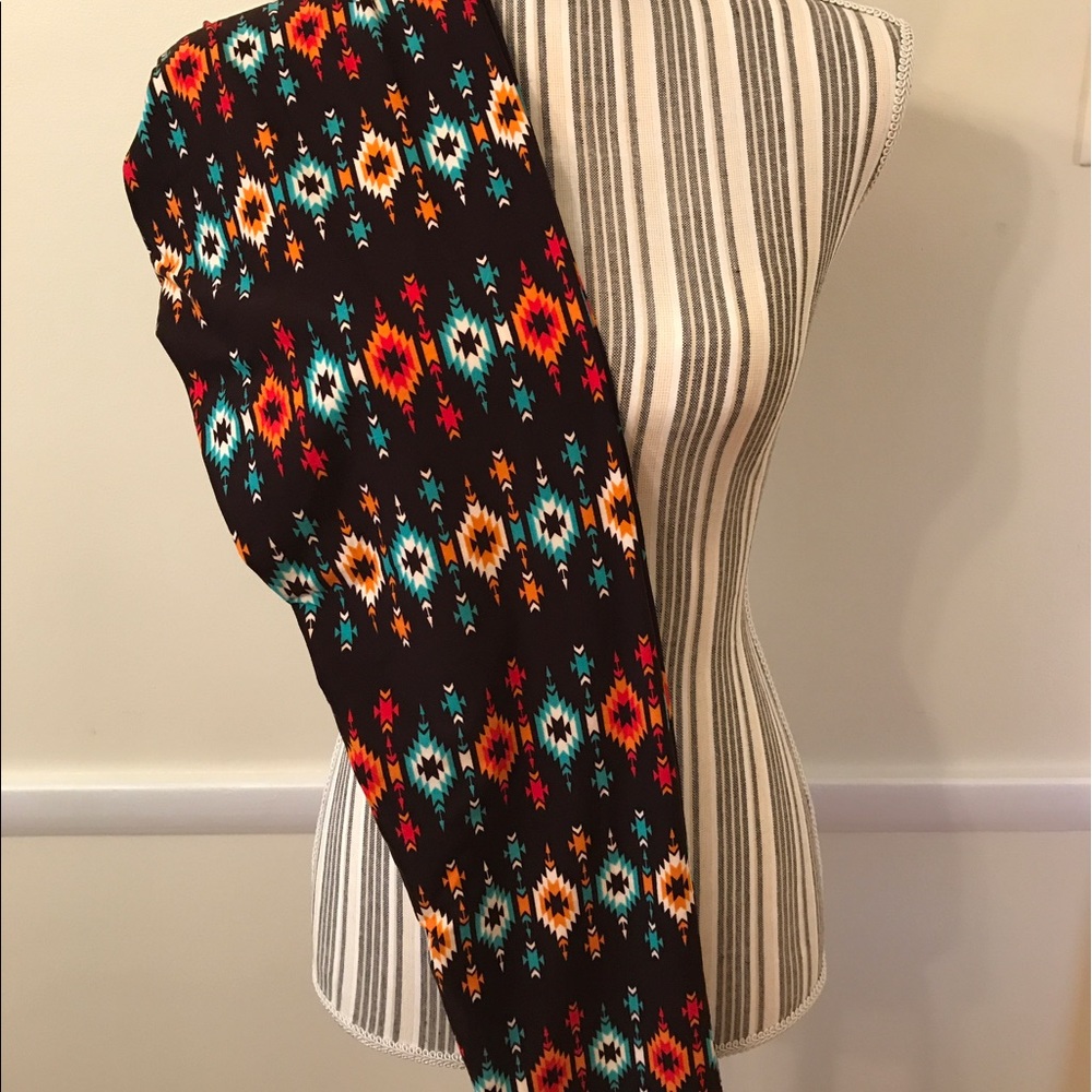 Aztec print brown background