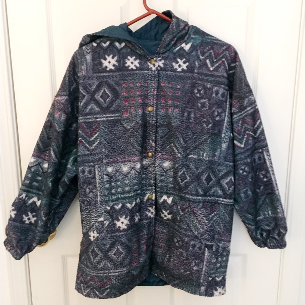 Vintage 80s Fleece/Windbreaker (reversible)