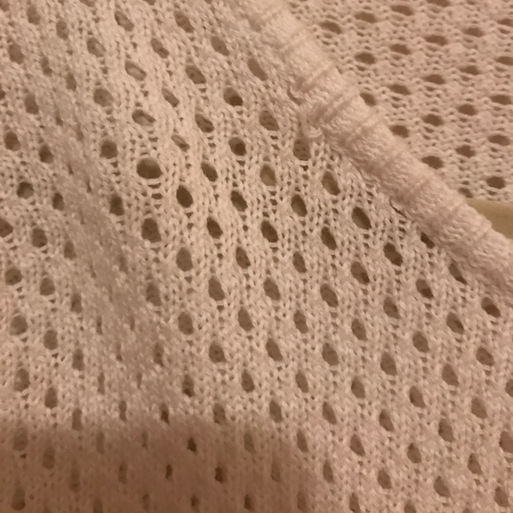 MINKPINK white mesh crop knit top - Picture 3 of 4