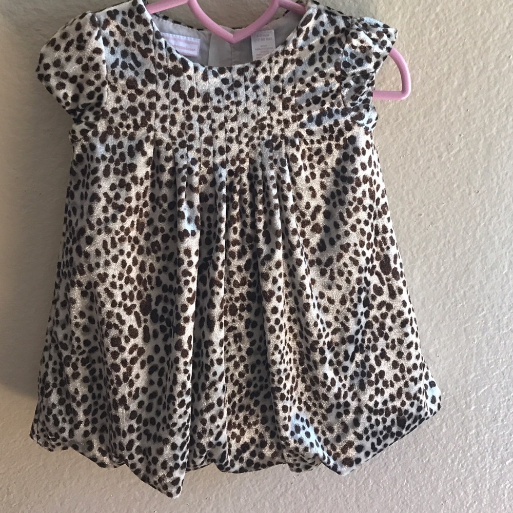 Leopard print bubble dress.