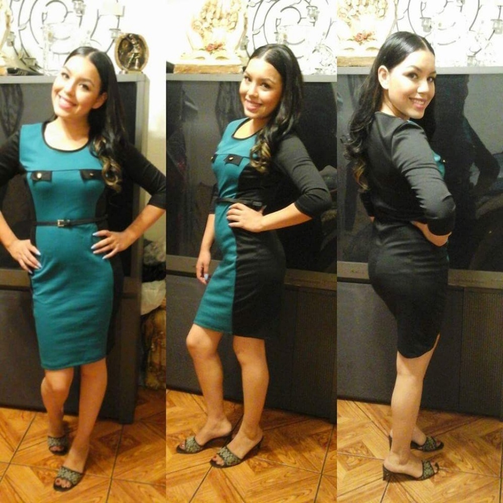 Houndstooth Dress Classic Pattern.