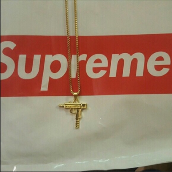 Supreme Other - 18k gold supreme uzi chain