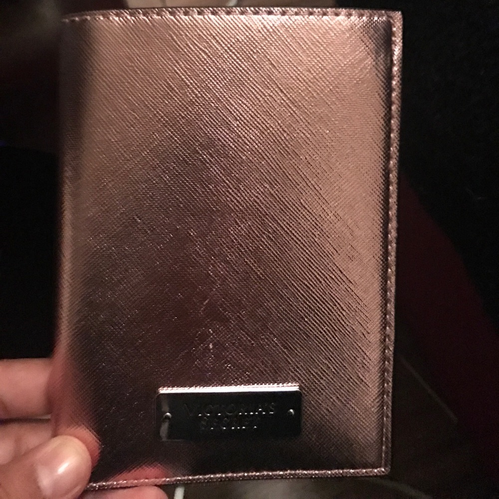 Victoria secret rose gold passport holder