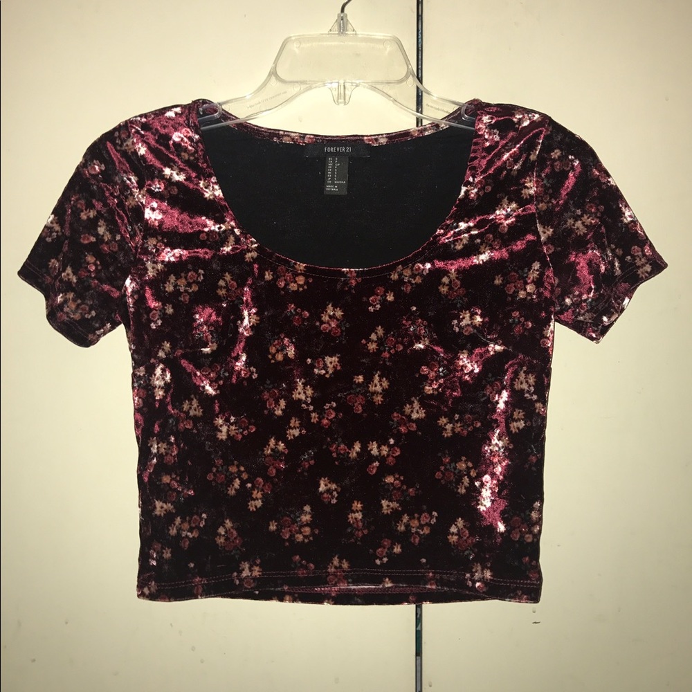 Velvet crop top