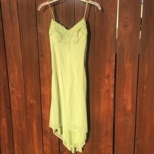 Small high low lime green rampage dress