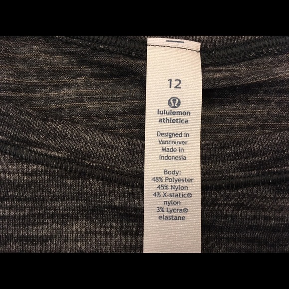 Lululemon Run it Out Tee-Black/Gray, Size 12 - Picture 5 of 5