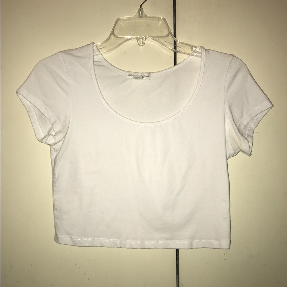 Plain white crop top