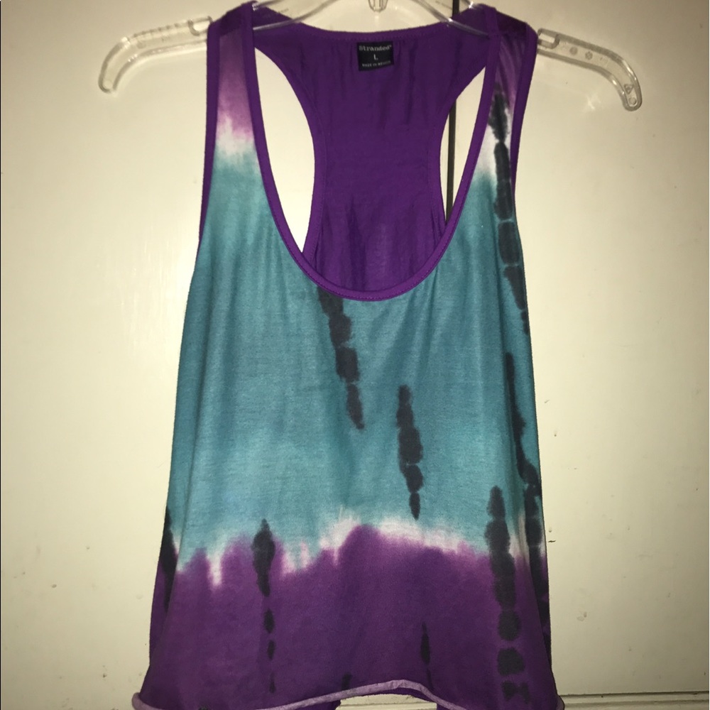 Purple and turquoise tank top