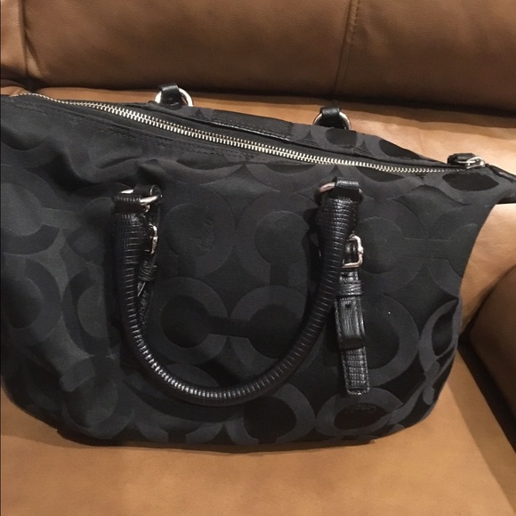 Coach Purse in Signature Black - Picture 2 of 5