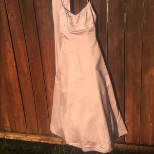 Lavender floral formal gown