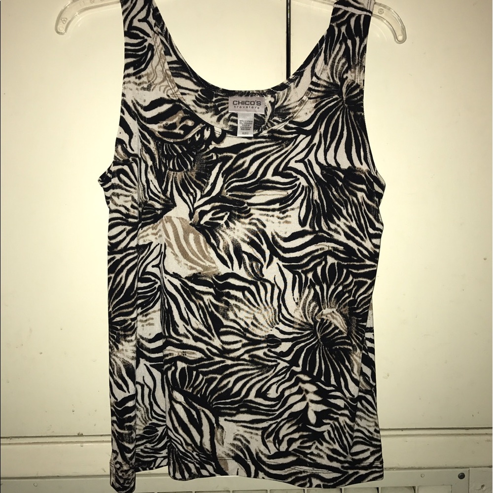 Black and cream tank top